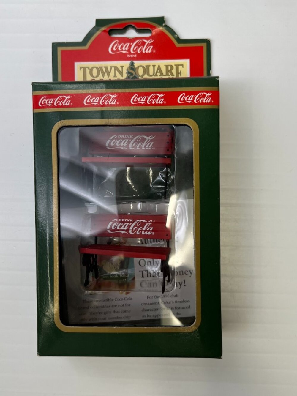 Vintage Coca Cola Park Bench 64319 Town Square Collection Holiday Work Party Ni